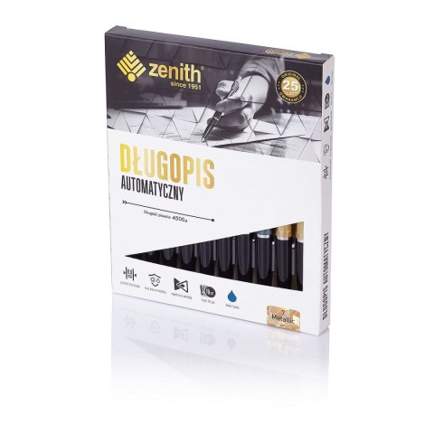 Długopis Zenith 4 7 metalic wkład niebieski 0,8mm Zenith (4071090)