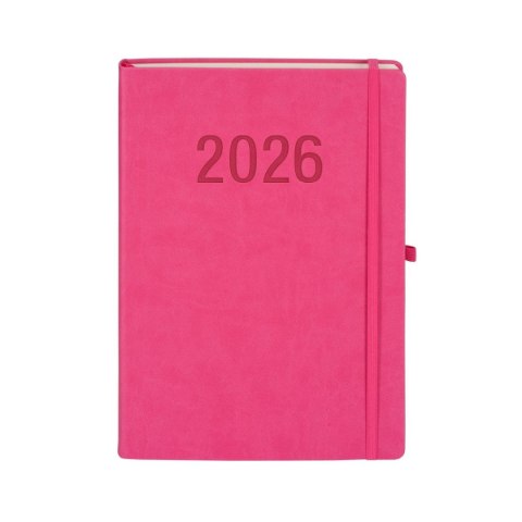 Kalendarz książkowy (terminarz) 2026 MEMOFIX DNS A4 Antra (RÓŻOWY)