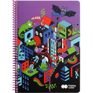 Kołozeszyt (kołonotatnik) A5 80k. 80g krata Happy Color (HA 4742 1825-ME1)