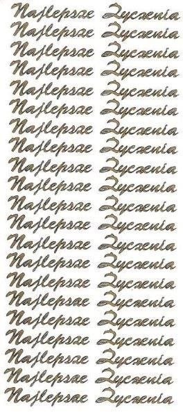 Naklejka (nalepka) Najlepsze życzenia złote Farro (008)