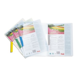 Skoroszyt A4 z klipem przezroczysty polipropylen PP Pentel (DCB14-T)