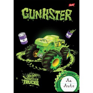 Zeszyt A4 Mattel Hot Wheels do nauki pisania 32k. 70g podwójna linia kolor Unipap