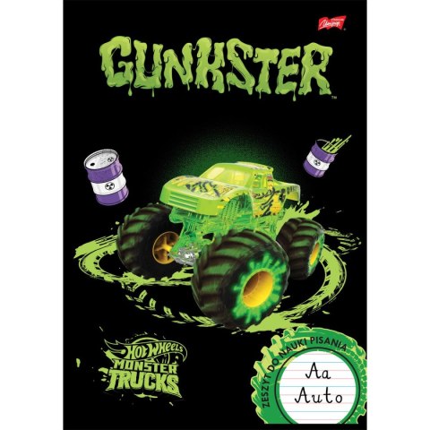 Zeszyt A4 Mattel Hot Wheels do nauki pisania 32k. 70g podwójna linia kolor Unipap