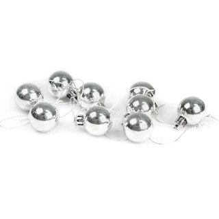 Bombki mini 9szt., 3cm srebrne plastik Arpex (BN6172SRE-4788)