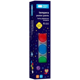 Farby plakatowe Pixi Planet kolor: mix 6 kolor. Happy Color (HA 3310 0025-PP6)