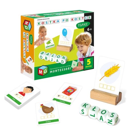 Gra edukacyjna KOSTKA PO KOSTCE - PISANIE 5 KOSTKI Multigra