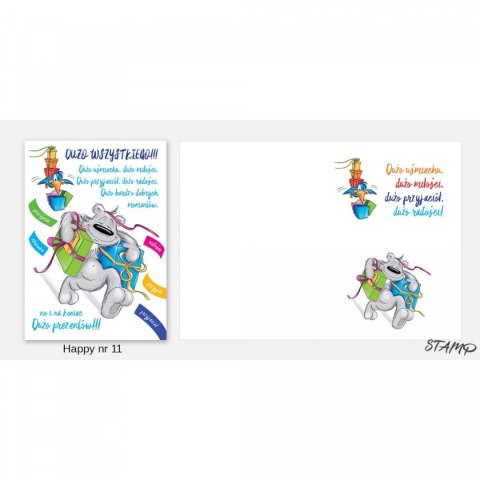 Kartka składana B6 Happy Urodzinowy dziecięcy Ev-corp (STKH-011)