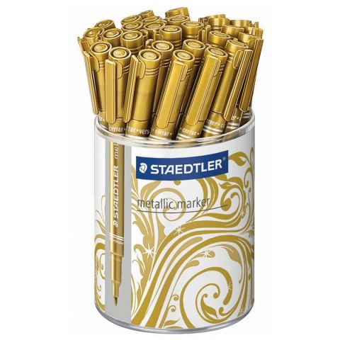 Marker permanentny metaliczny wkład złoty 1,0-2,0mm okrągła końcówka Staedtler (8323-11)