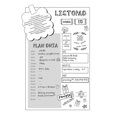 Organizer A5 BUJ O Black 240k mix Interdruk (A5)