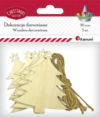 Ozdoba drewniana Craft-Fun Series zawieszka choinka Titanum (5903714533671)