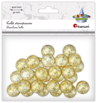 Ozdoba styropianowa Craft-Fun Series złote kulki styropianowe Titanum (23BR1218-18)