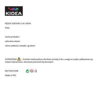 Pędzel KIDART Kidea (P3KA)