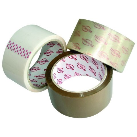 Taśma pakowa 48x66 [mm x yd] biała Titanum