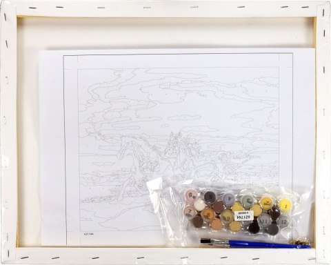 Zestaw kreatywny Malowanie po numerach 40x50cm Konie Flamingo Line (FSY246)