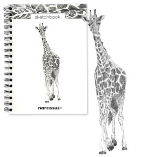 Blok artystyczny szkicownik żyrafa B5 120g 60k Narcissus