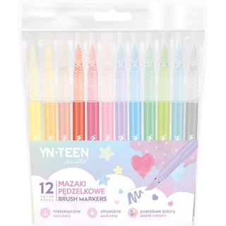 Flamaster Pastelowe mazaki pędzelkowe 5902277316233 12 kol. Interdruk (12 kol)