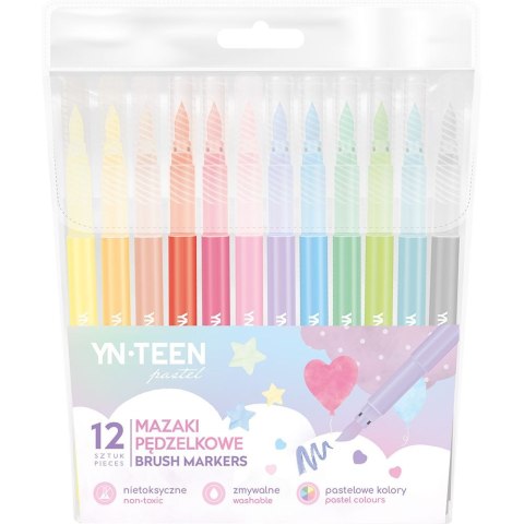 Flamaster Pastelowe mazaki pędzelkowe 5902277316233 12 kol. Interdruk (12 kol)