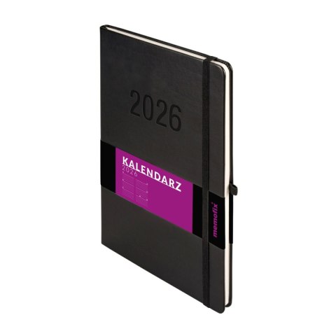 Kalendarz książkowy (terminarz) 2026 MEMOFIX TDW B5 Antra (CZARNY)