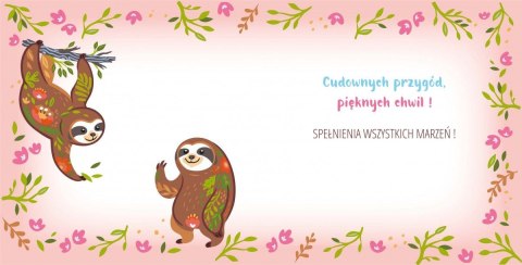 Kartka składana kw KW Leniwiec na gałęzi Henry (5905701485154)