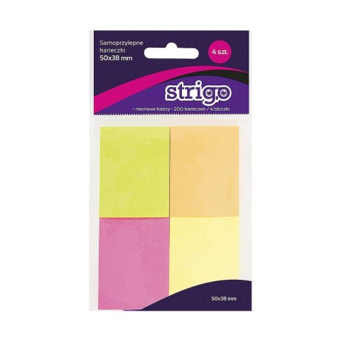 Notes samoprzylepny (karteczki) karteczki neonowe mix neonowy 200k [mm:] 50x375 Strigo (SSN005)