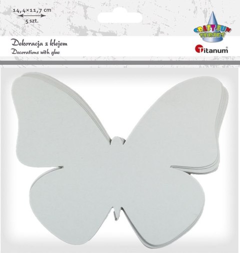 Ozdoba papierowa Craft-Fun Series z warstwą kleju MOTYL Titanum (5022)