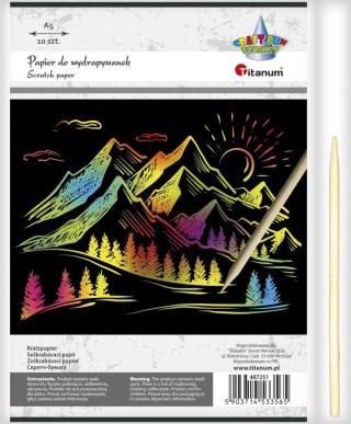 Papier do scrapbookingu A5 Craft-Fun Series Papier do wydrapywanek czarny Titanum (5903714533565)