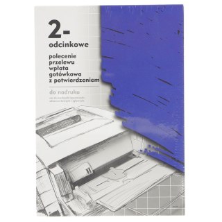 Druk offsetowy A4 Polecenie przelewu/wpłata gotówkowa z potw., 2-odc 100k. Michalczyk i Prokop (F-111-2)