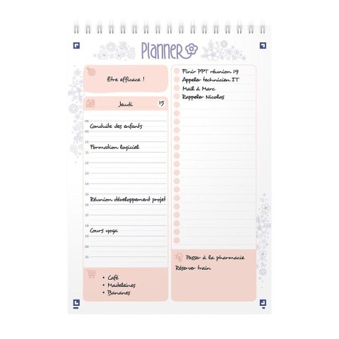 Kalendarz biurkowy Floral A5 Oxford (400186600)