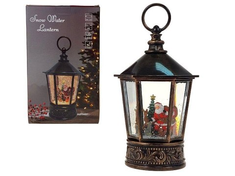 Lampion świąteczny światło LED, dźwięk z pozytywki, brokatowy śnieg, kabel USB Adar (602205)