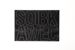 Litery samoprzylepne czarny Farro