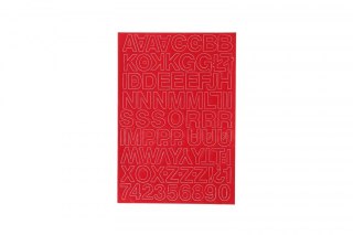 Litery samoprzylepne czerwony Farro