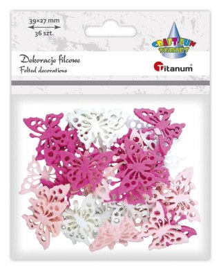 Ozdoba filcowa Craft-Fun Series motyle ażurowe Titanum (DIY-S07)