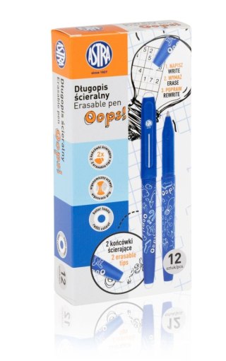 Długopis wymazywalny wymazywalny OPSS! wkład niebieski 0,6mm Astra