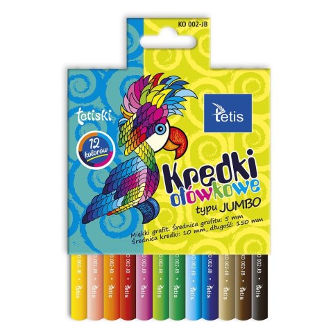 Kredki ołówkowe Jumbo Tetiski 12 kol. Tetis (KO002-JB)