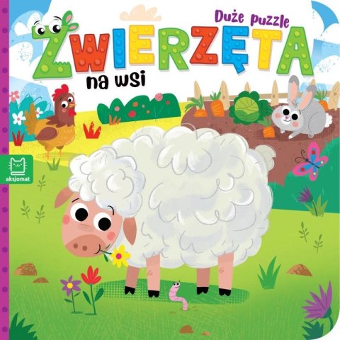 Książka dla dzieci Zwierzęta na wsi. Duże puzzle Aksjomat