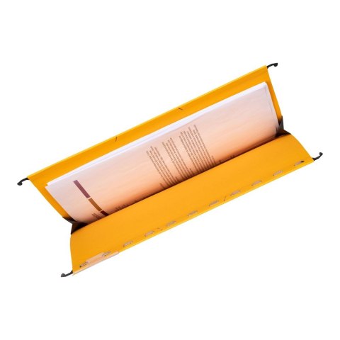 Teczka zawieszkowa A4 Chic Ultimate z płóciennymi bokami żółty karton 230g Elba (100552103)