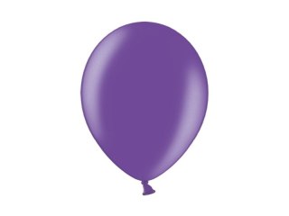 Balon gumowy metalizowany 100 szt fioletowy 12cal Partydeco