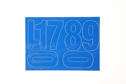 Cyfry samoprzylepne niebieskie Farro