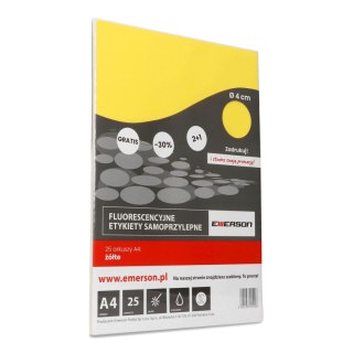 Etykieta samoprzylepna A4 kółka 40 mm biały Emerson (ETOKBIA002x025x010)