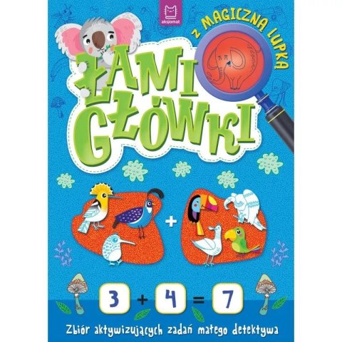 Książka dla dzieci Łamigłówki z magiczną lupką. Zbiór aktywizujących zadań małego detektywa