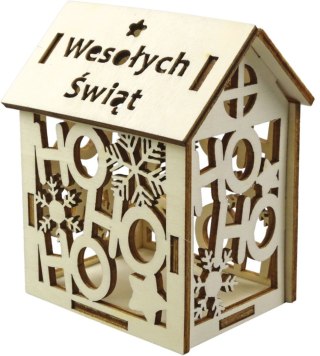 Ozdoba drewniana Craft-Fun Series do złożenia Przywieszka drewniana XMAS domek Titanum (DIY-XM(152))