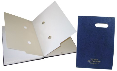 Teczka do podpisu A4 20 granatowy 20k. karton pokryty folią Warta (920-035)