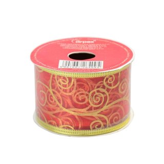 Wstążka taśma dekoracyjna 50x2,74 [mm x m] czerwona Arpex (BN5168CZE-4095)