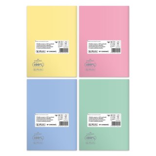 Zeszyt A5 Pastel Colors Eco PP 9552514 60k. 70g linia Herlitz (400198107)