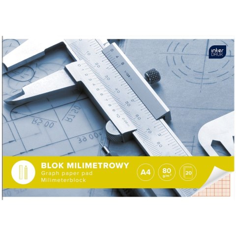 Blok milimetrowy A4 80g 20k Interdruk (BLMIA4)