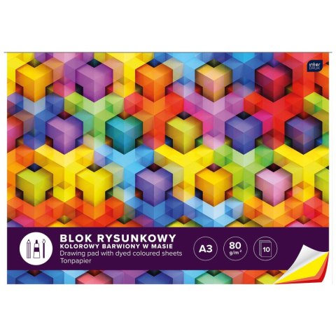 Blok rysunkowy A3 mix 80g 10k Interdruk (BLRA3K10)