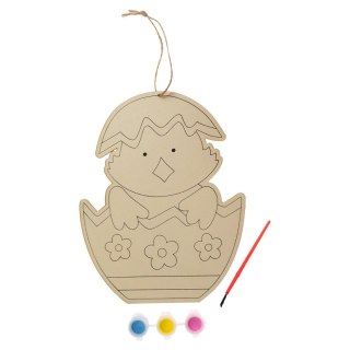 Ozdoba wielkanocna Drewniana ozdoba zrób to sam kurczak Arpex (WN3484-2-1985)