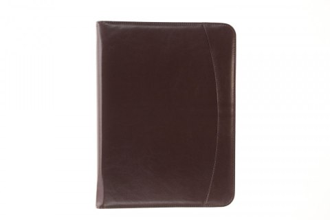Teczka konferencyjna A4 z kalkulatorem A4 granat brązowy ekoskóra Antra (709)