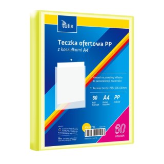 Teczka plastikowa żółty A4 60 koszulek 5903242104916 A4 żółty Tetis (BT630-Y60)