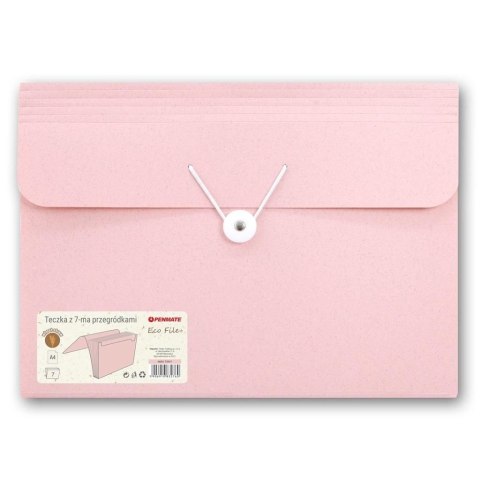 Teczka z przegródkami ECO FILE różowa 5906910832760 kolor: różowa 7 przegródek [mm:] 235x325 Mungyo (TT8917)